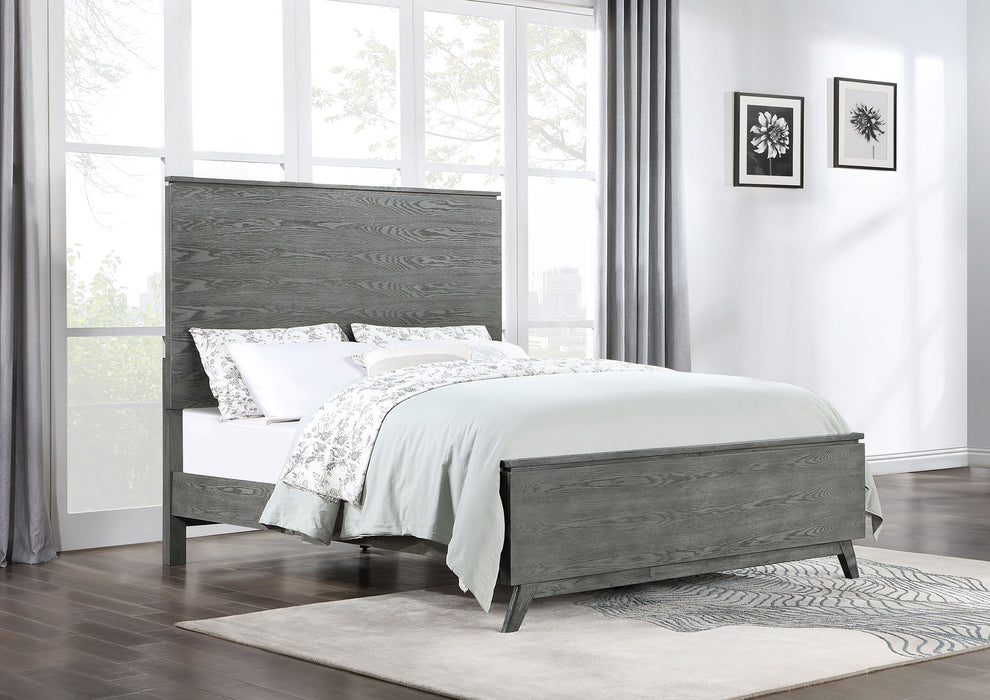 Nathan High Headboard  Panel Bed Grey