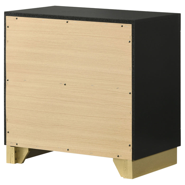 Caraway 2-drawer Nightstand Bedside Table Black