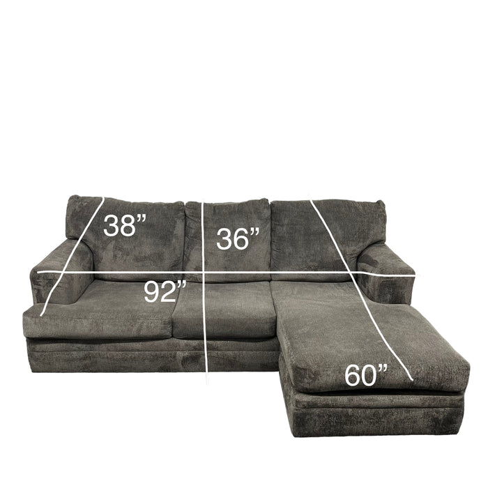 Gray Sectional Couch with Reversible Chaise