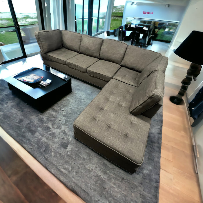 Charcoal Gray Sectional with Right Chaise