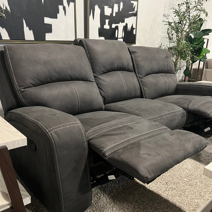 Three Seater Burke Manual Recliner Sofa Couch in Gray