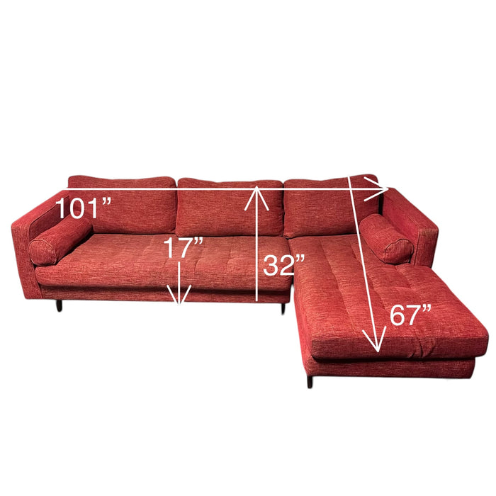 Red MCM Sectional