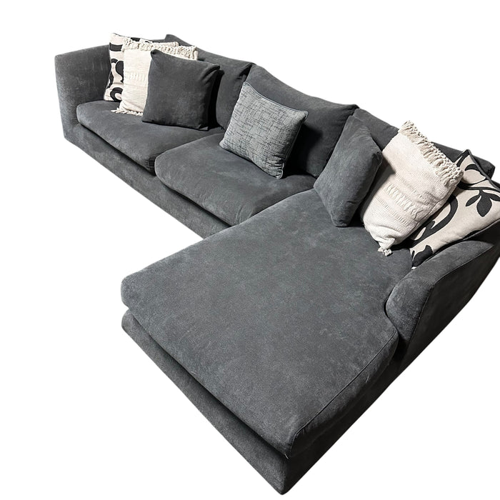 2 Pc Sectional with Right Chaise in Gray