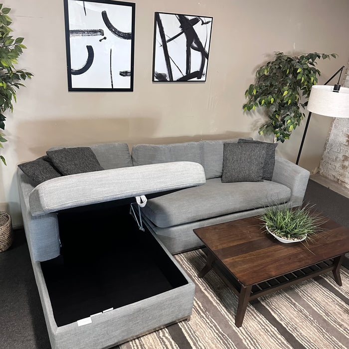 West Elm Sleeper Sectional with Storage Chaise