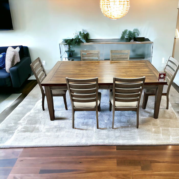 Traditional Style Dining Set In A Two-Tone Cherry Top With Gray