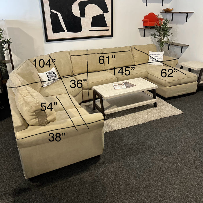 Bauhaus 4 Piece U Shape Sectional Couch in Gray