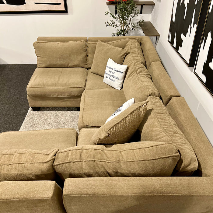 Beige Macy’s 5 Piece Modular Sectional Couch