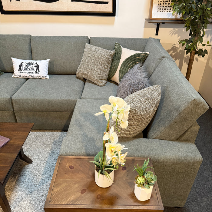 Daina Modular Sectional in Forest Green