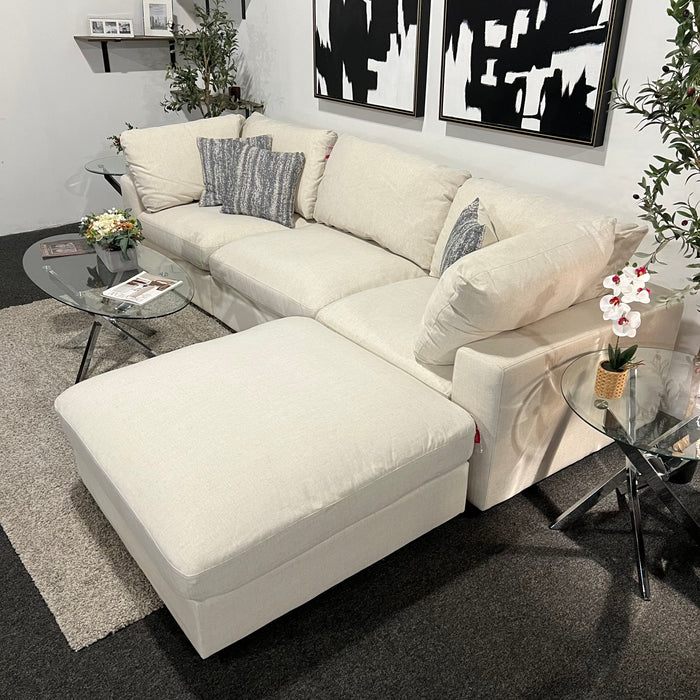 Cream Modular 4 Piece Sectional Couch