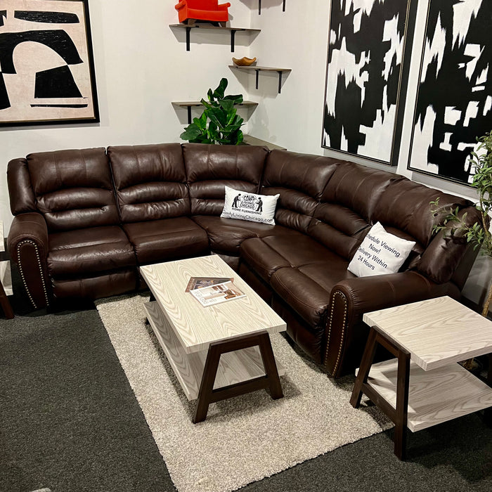 Ashley Manzanola Leather 2 Piece Reclining Sectional