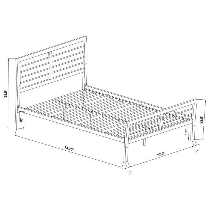 Cooper  Metal Bed Silver