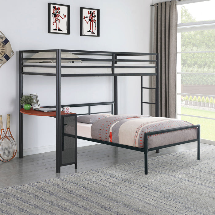 Fisher Twin Metal Bed Gunmetal