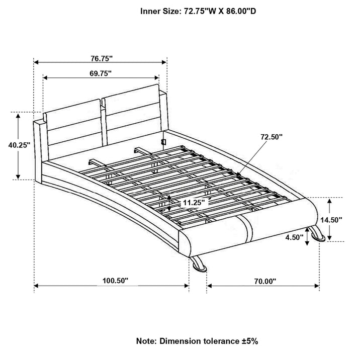 Jeremaine  Upholstered Bed White