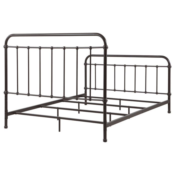 Livingston  Panel Metal Bed Dark Bronze