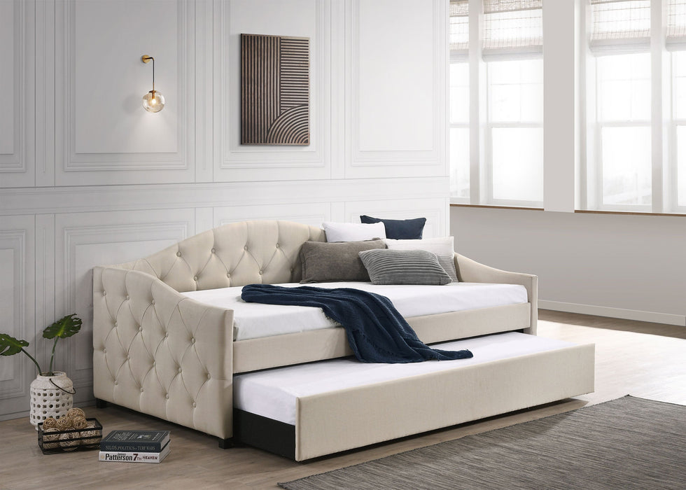 Sadie Upholstered Twin Daybed with Trundle