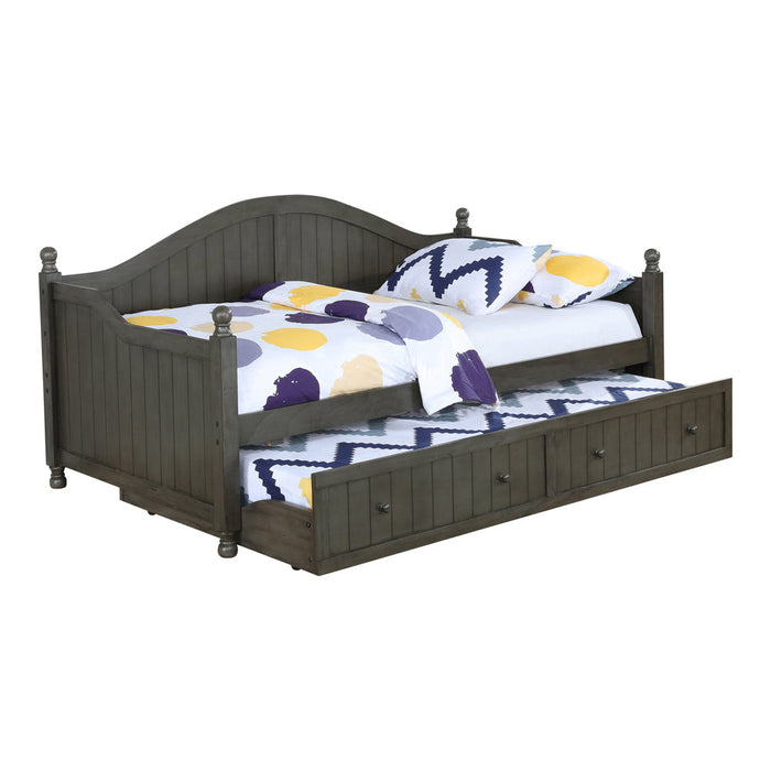 Julie Ann Twin Daybed with Trundle Warm Grey