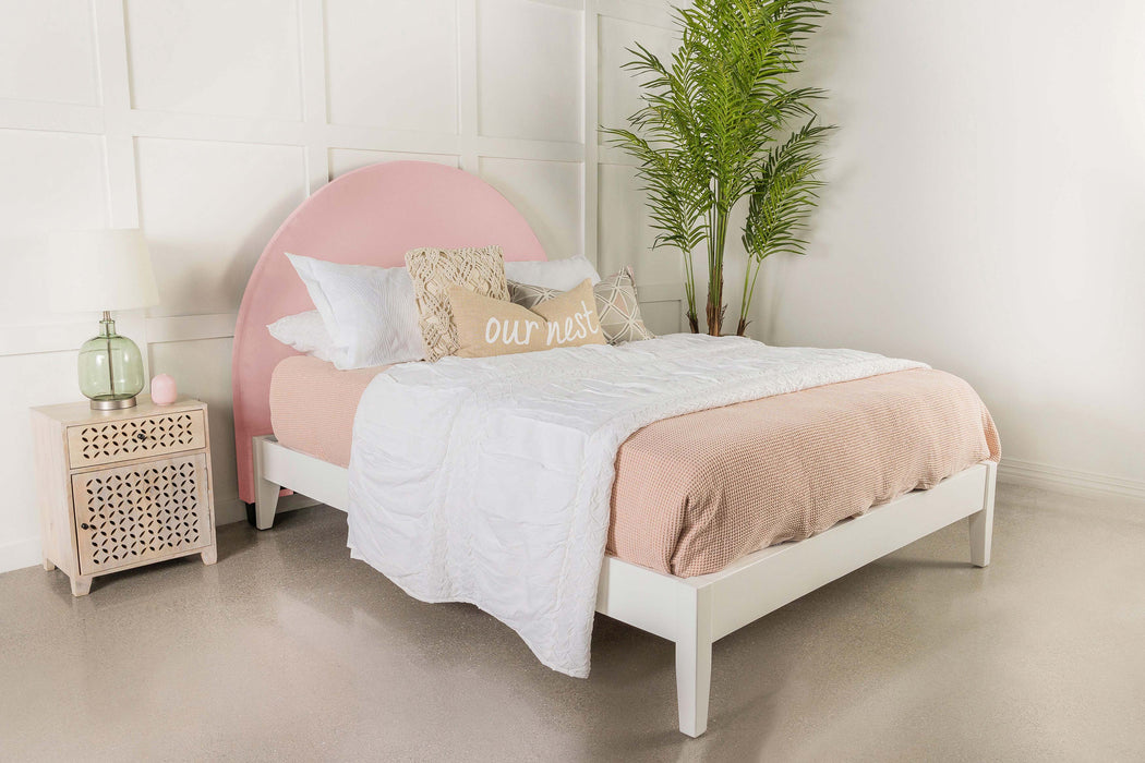 June Upholstered Arched  / Full Headboard Blush