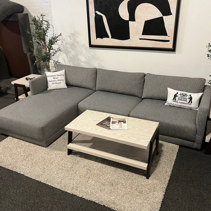 Joss and Main Astra Two Piece Sectional Couch in Gray