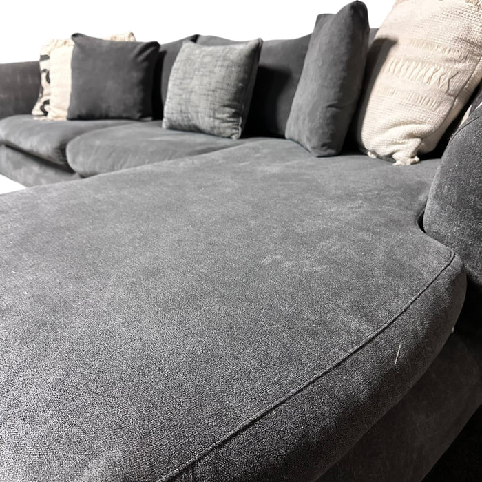 2 Pc Sectional with Right Chaise in Gray