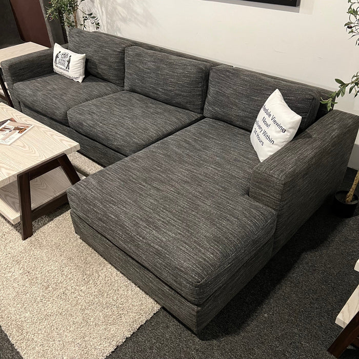 West Elm Urban Two Piece Sectional Couch in Gray