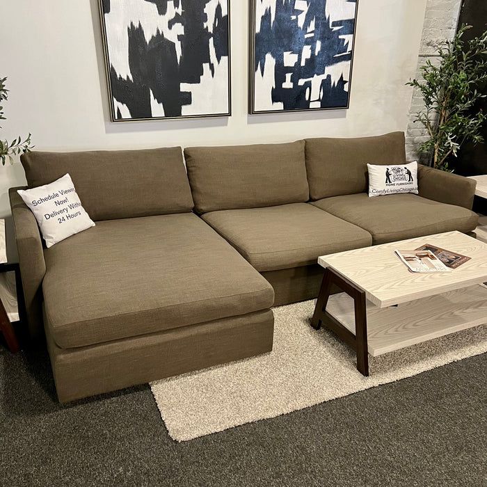 Crate and Barrel Lounge Two Piece Sectional in Gray