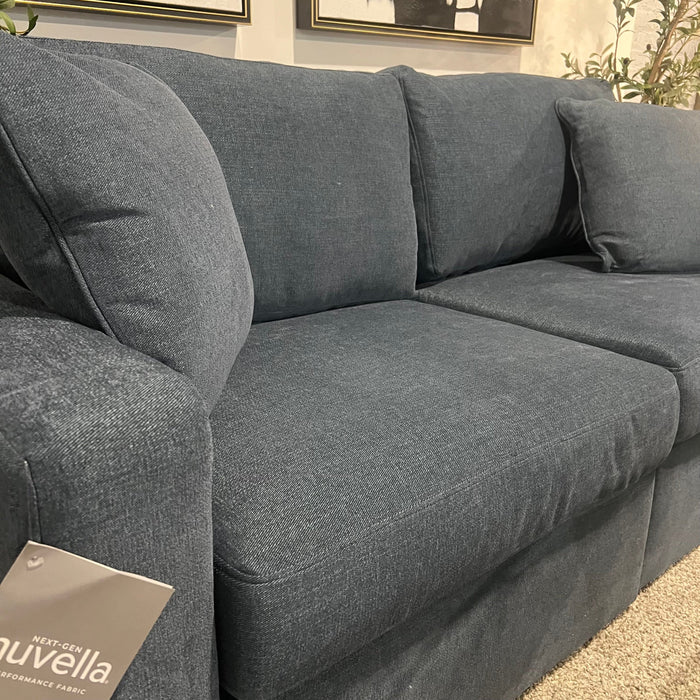 Blue Two Piece Loveseat