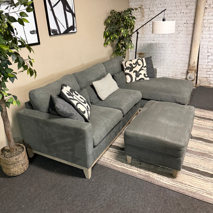 Sectional Sofa with Storage Ottoman