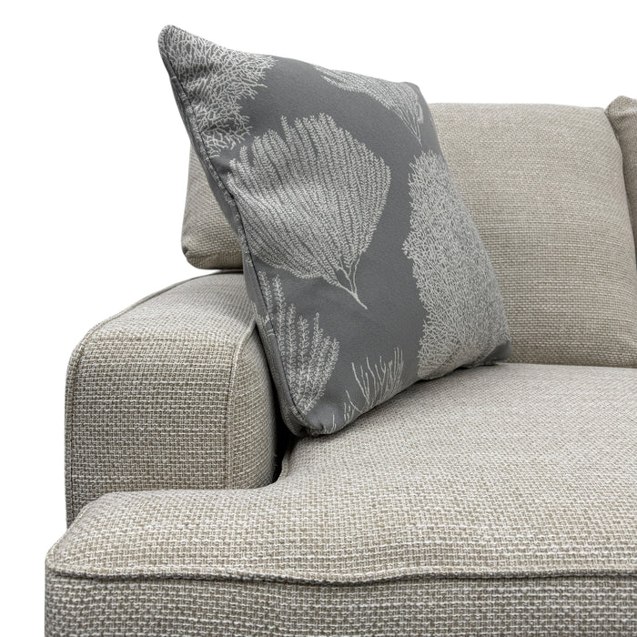 Kennedy Sectional with Right Facing Chaise in Ordona Linen