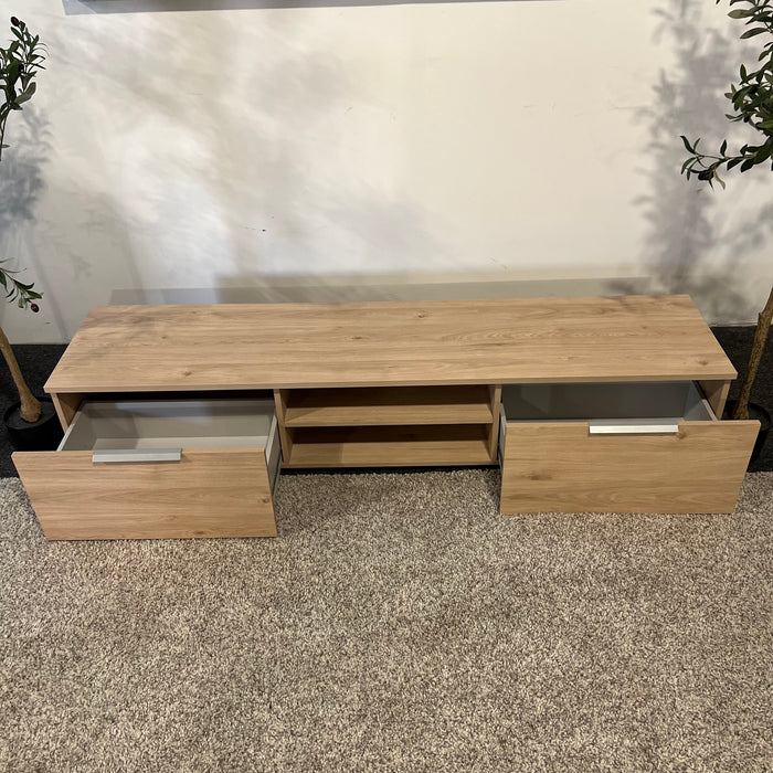 Wooden Tv Console Table with Drawers