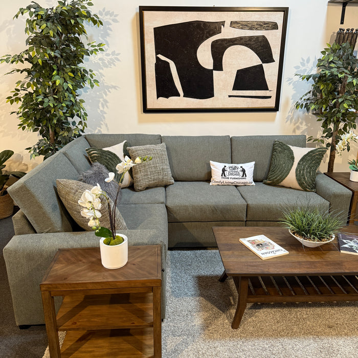 Daina Modular Sectional in Forest Green
