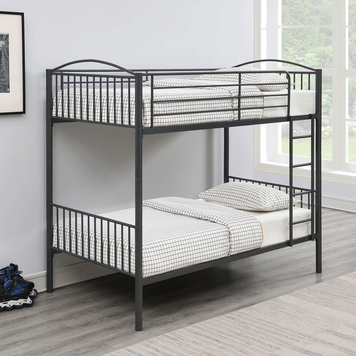 Anson Twin Over Twin Bunk Bed with Ladder