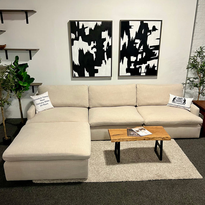 Modular 4pc Off white Sectional Cloud Couch