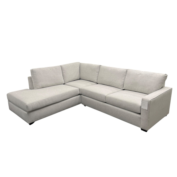 Newport Sectional with Bumper Chaise in Light Gray