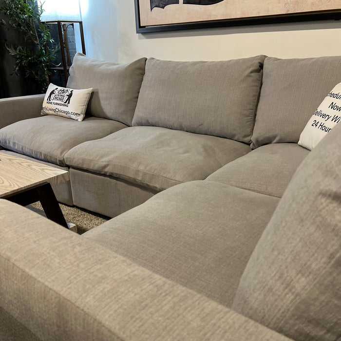 Revelation Modular Cloud Sectional Four Piece in Gray