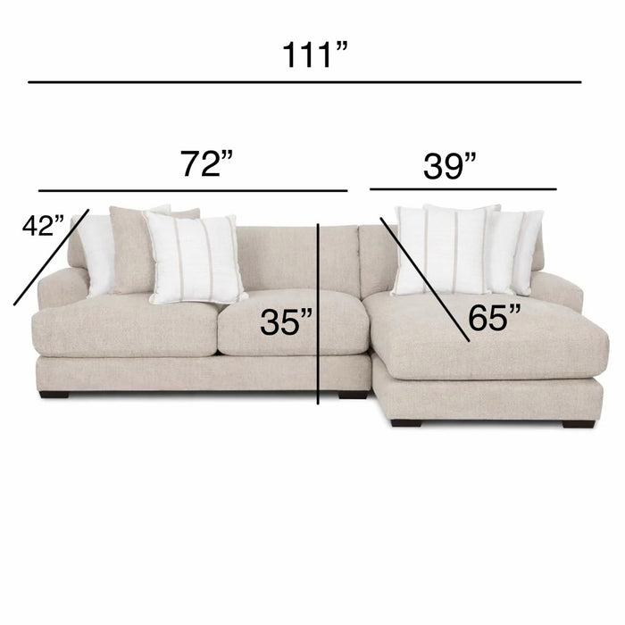 Aria Sectional Sofa with Right Chaise