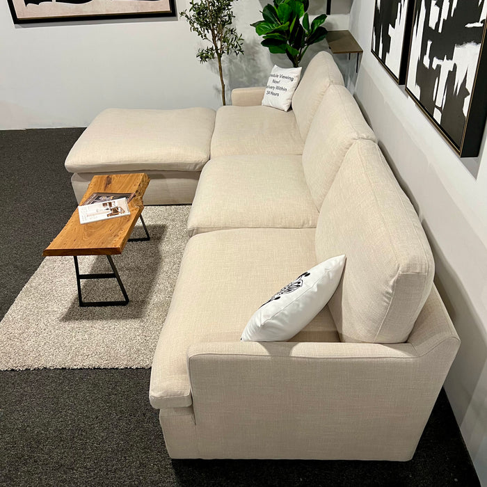 Modular 4pc Off white Sectional Cloud Couch