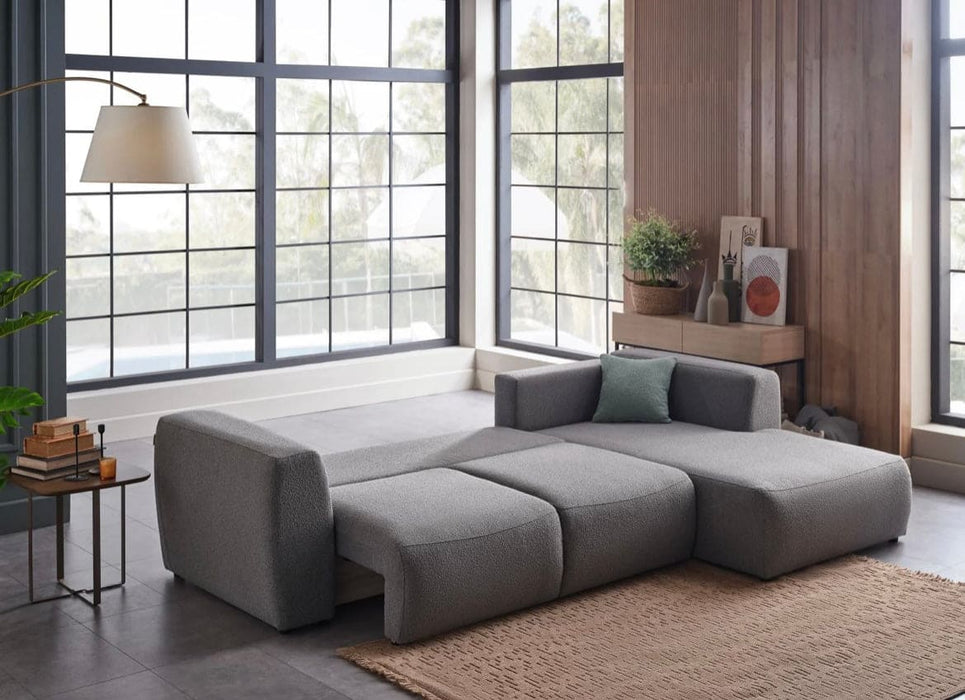 Picasso Functional Sectional Couch with Storage and Sleeper