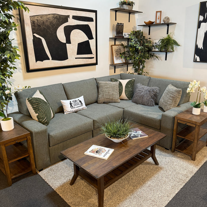 Daina Modular Sectional in Forest Green