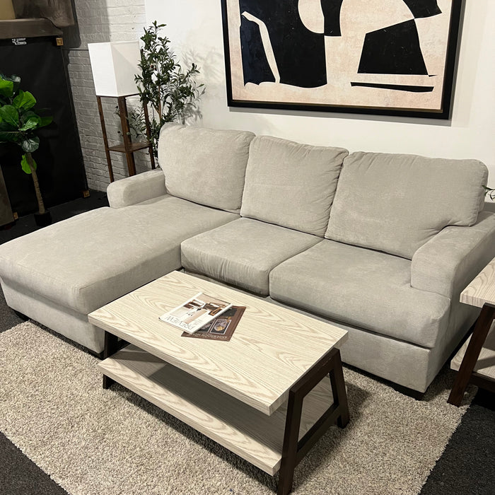 Benchcraft Light Gray Sectional with Chaise