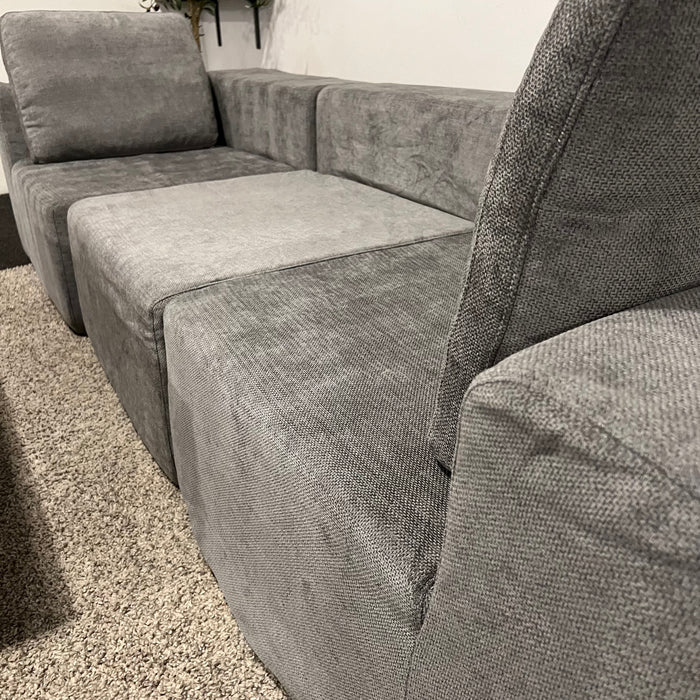 Modular Gray Three Seater Foam Couch