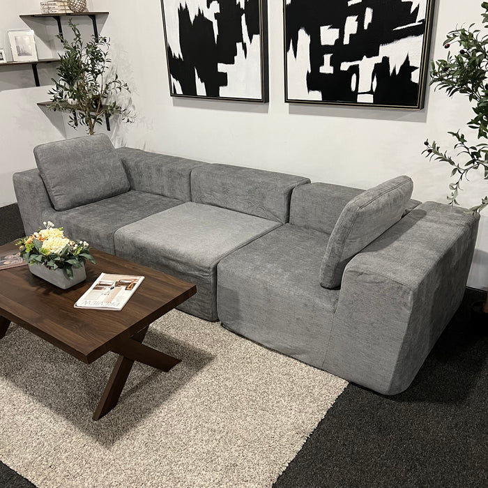 Modular Gray Three Seater Foam Couch