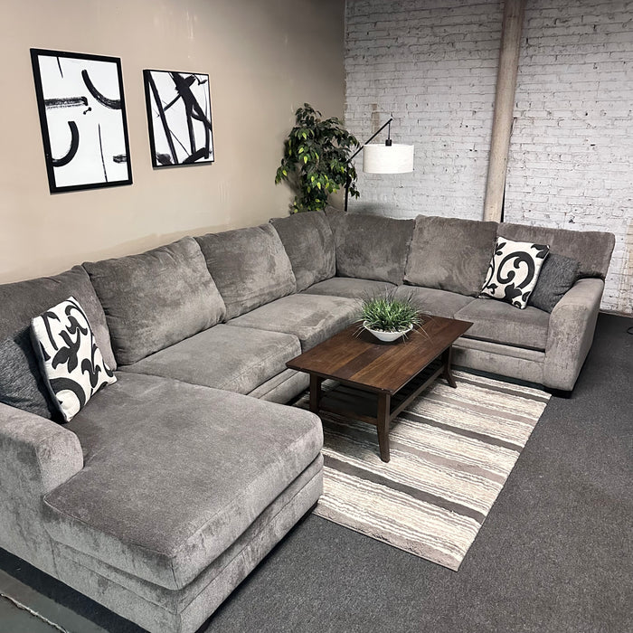 Gray U shape Sectional