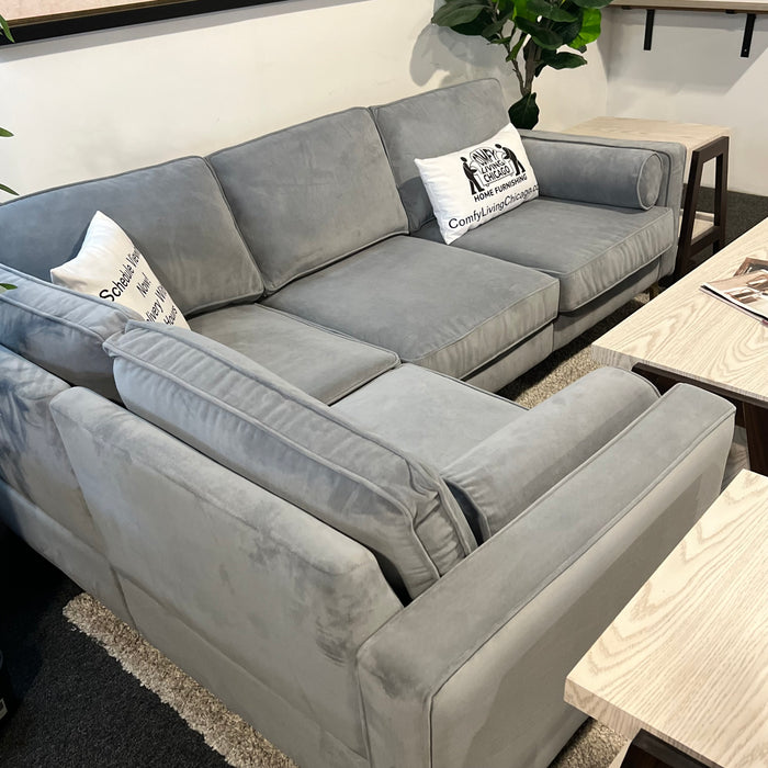 Burrow Nomad Modular Corner Sectional In Velvet Gray