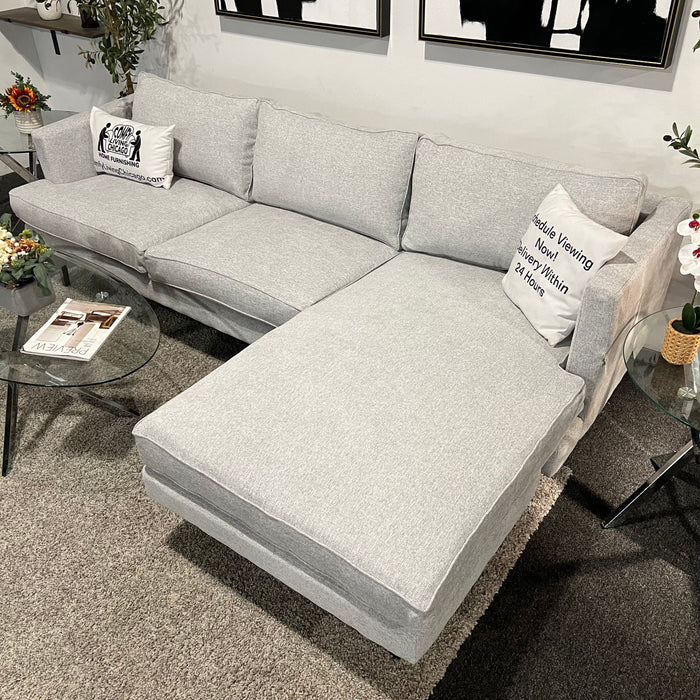 Joybird Gray Sectional Couch with Reversible Chaise