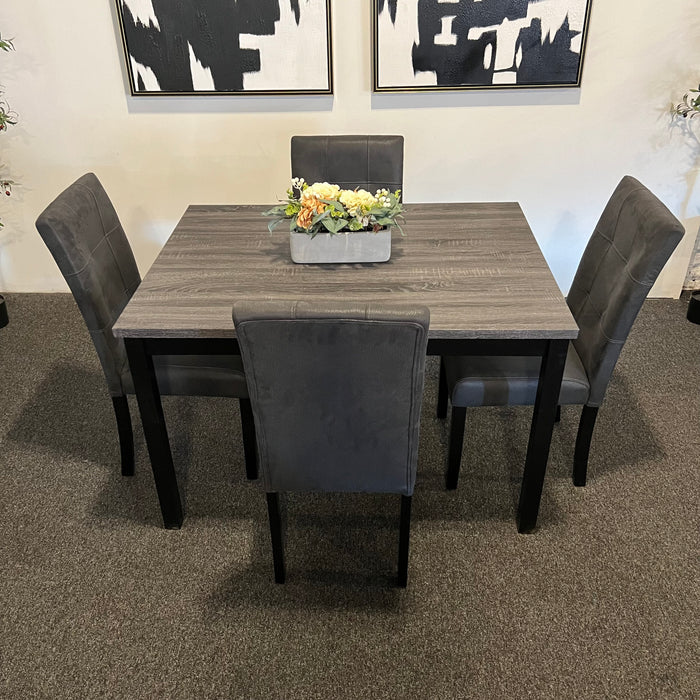 Dark Wooden Dining Table Set