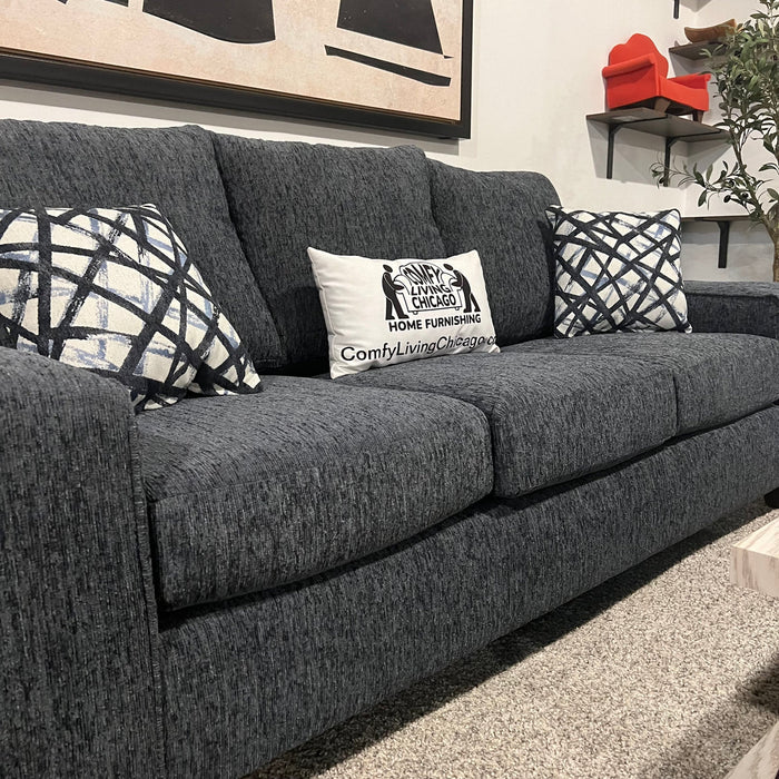 Couch and Loveseat Set in Navy Blue