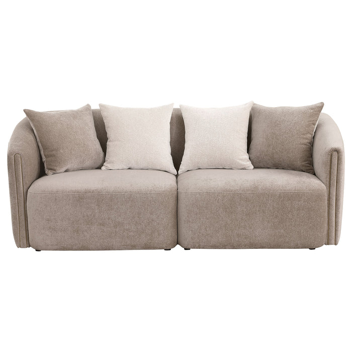 Townsend  Chenille Upholstered Sofa Set Latte