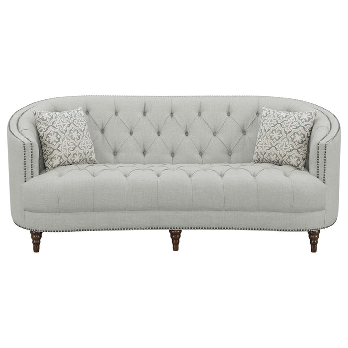 Avonlea Upholstered Tufted Living Room Set Grey