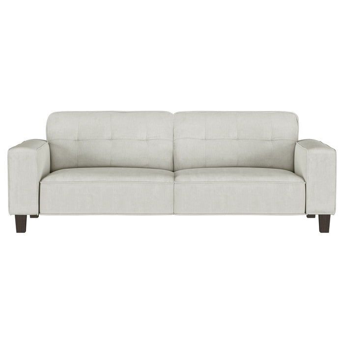 Deerhurst  Upholstered Track Arm Sofa Set Greige