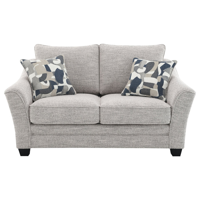 Tomkins  Boucle Upholstered Sofa Set Light Grey